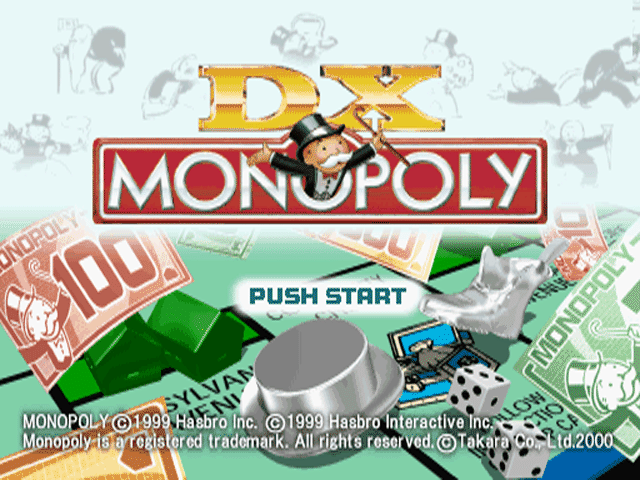 Monopoly title screen for Playstation